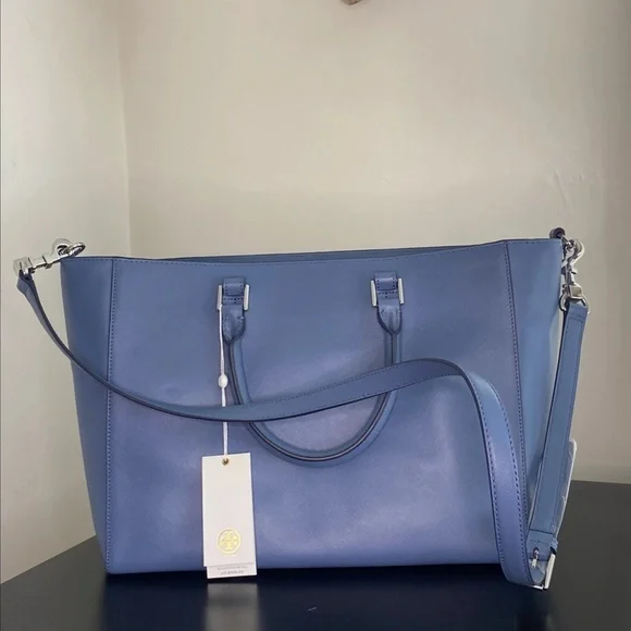 Tory Burch T-lock color block tote purse